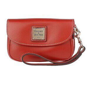 Dooney & Bourke Leather Flap Wristlet with Detachable Strap with Gift Box 0344